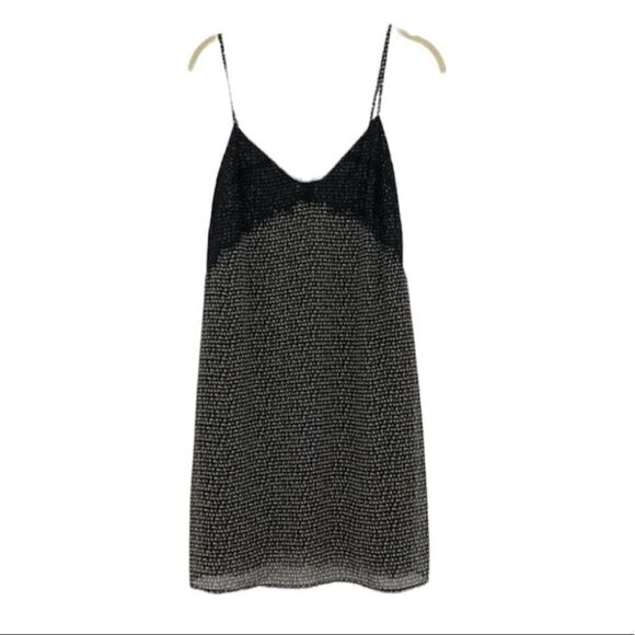 Marciano camisole lingerie style slip  dress black lace neckline S - Picture 1 of 15